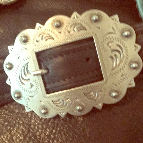 Leather & real turquoise stone boho satchel - Picture 3 of 8